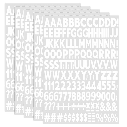 Iron letters white 5 - letters, white,