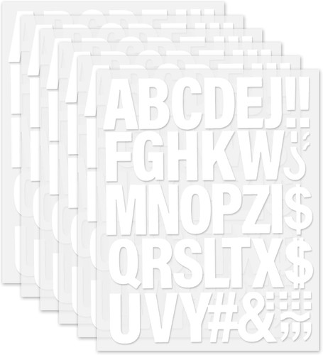 Inch white iron letters - white,